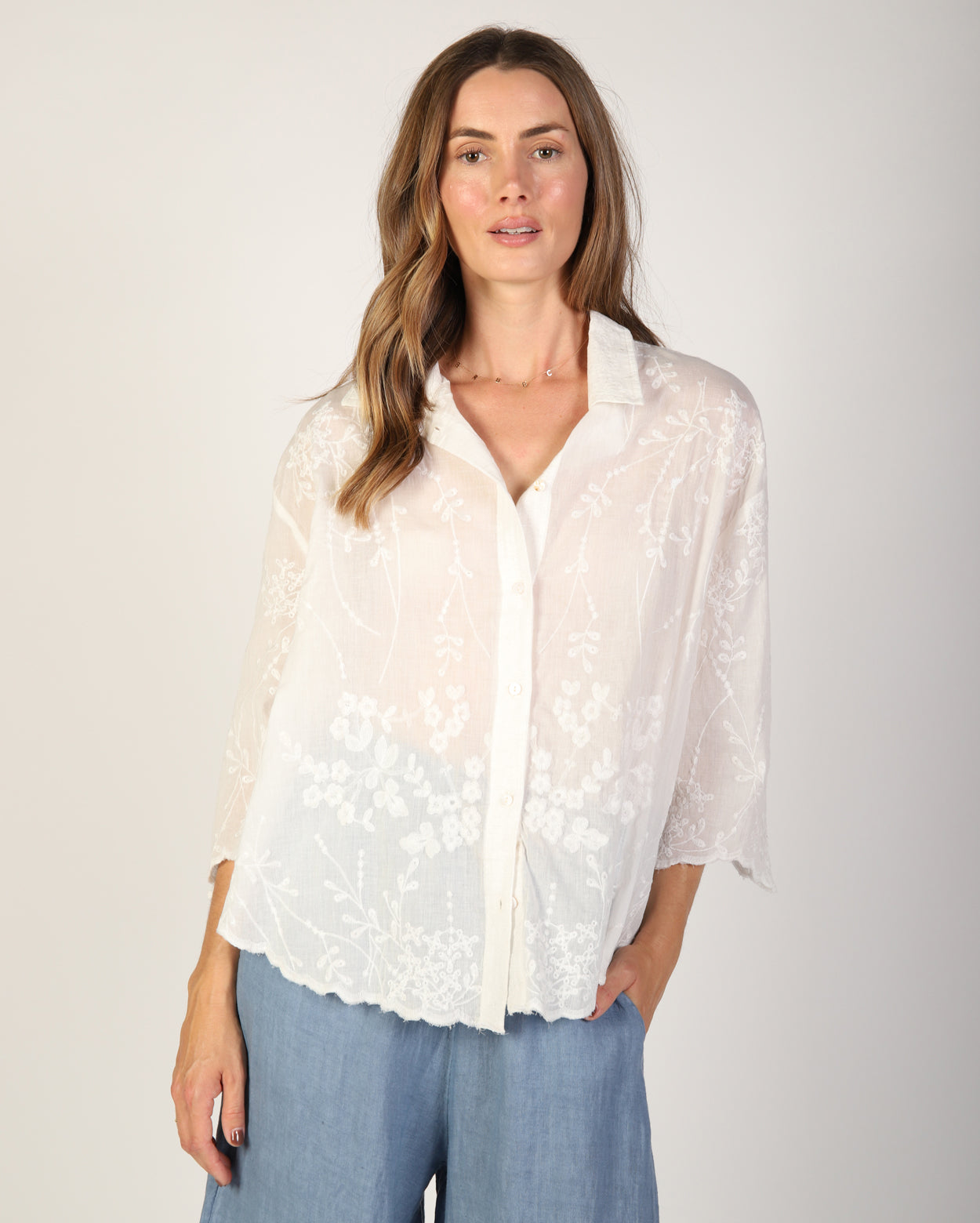 Flora Shirt - White