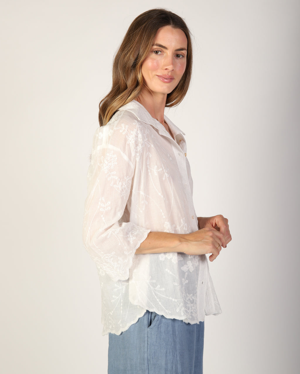 Flora Shirt - White