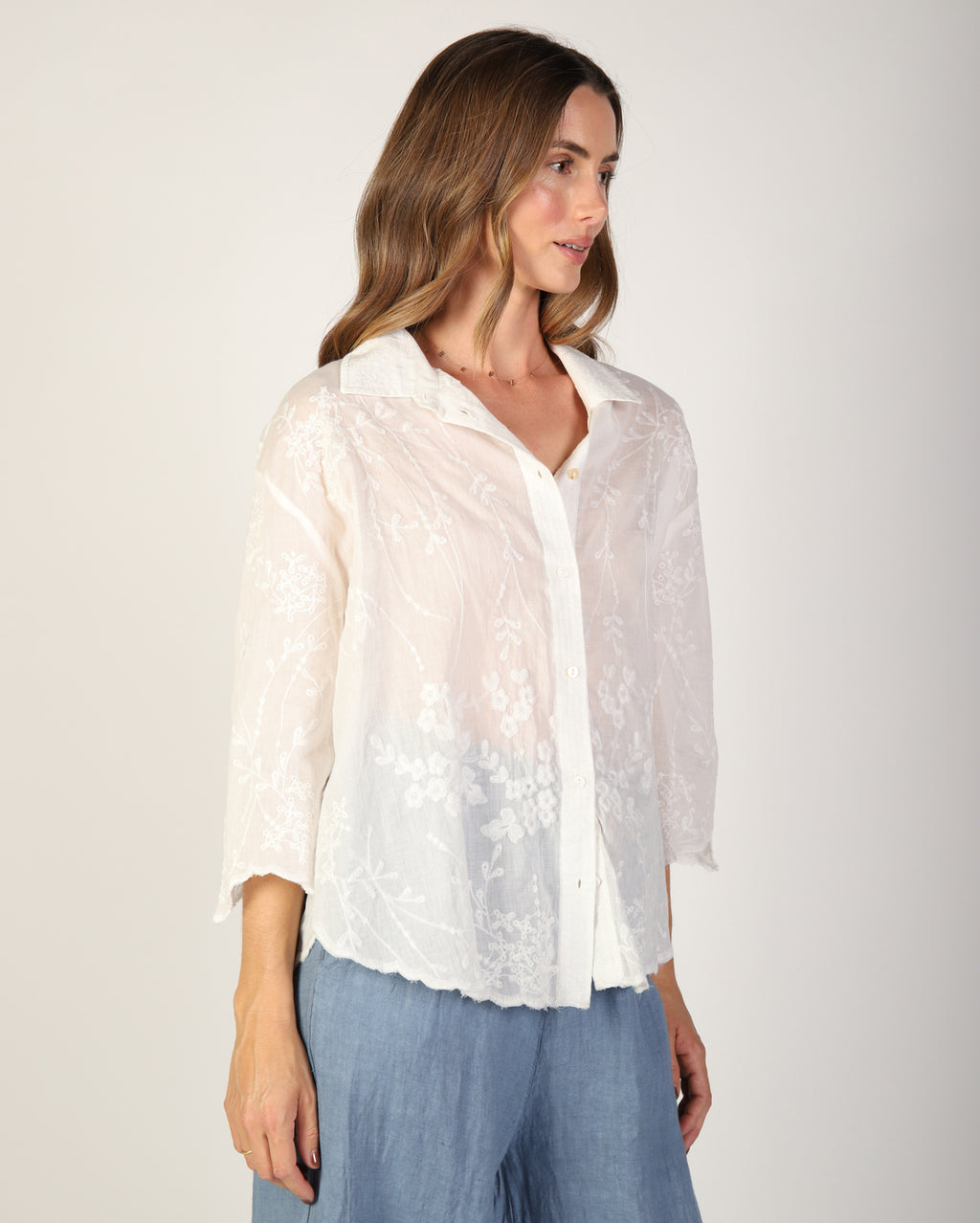 Flora Shirt - White