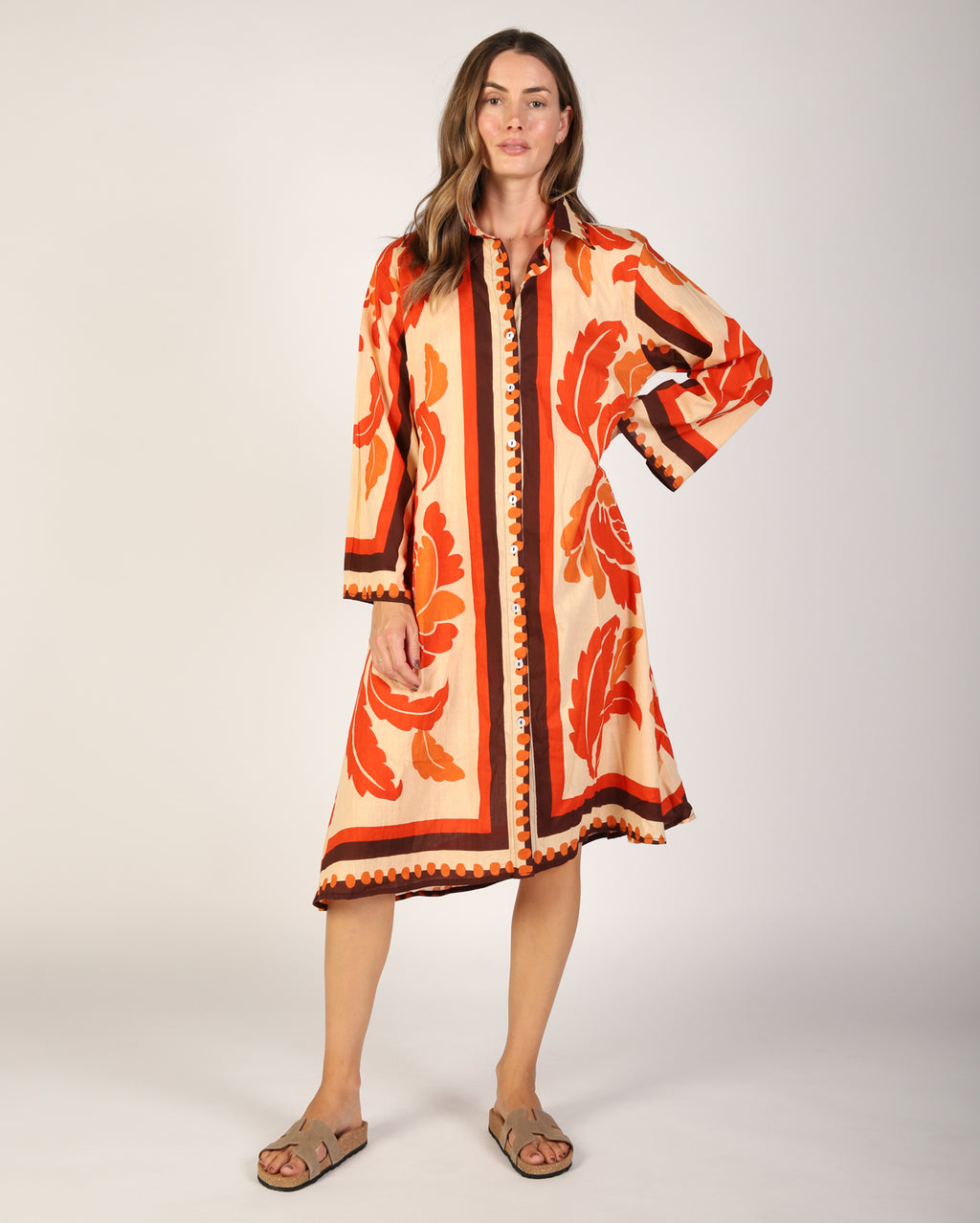 Bala Dress - Orange Print