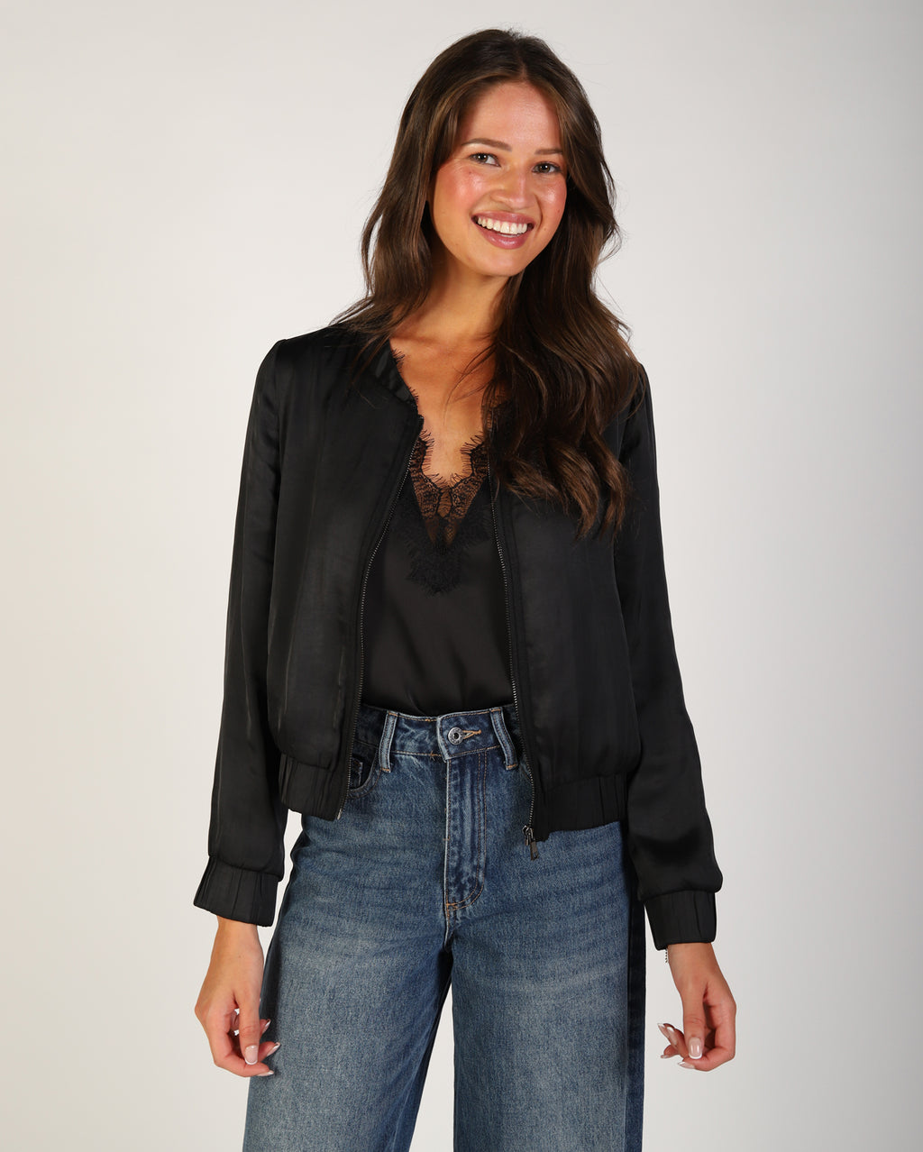 Avaline Bomber Jacket - Black