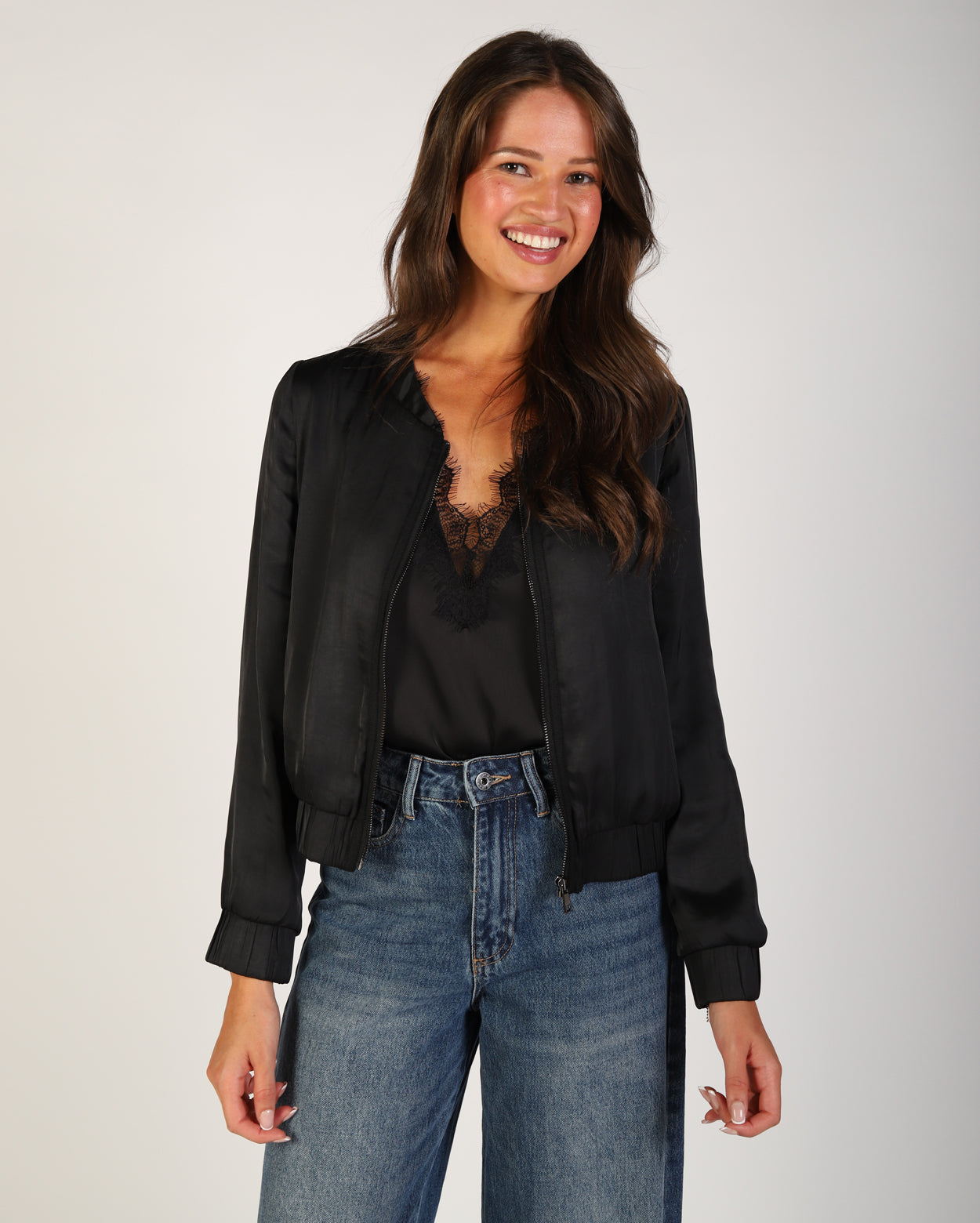 Avaline Bomber Jacket - Black