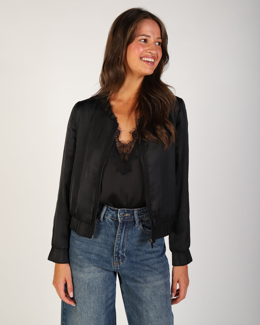 Avaline Bomber Jacket - Black
