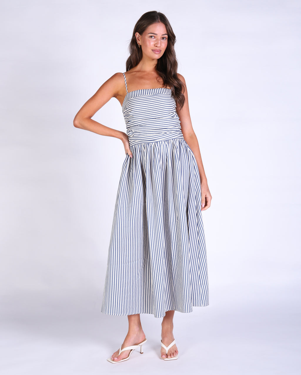 Torren Dress - Navy Stripe
