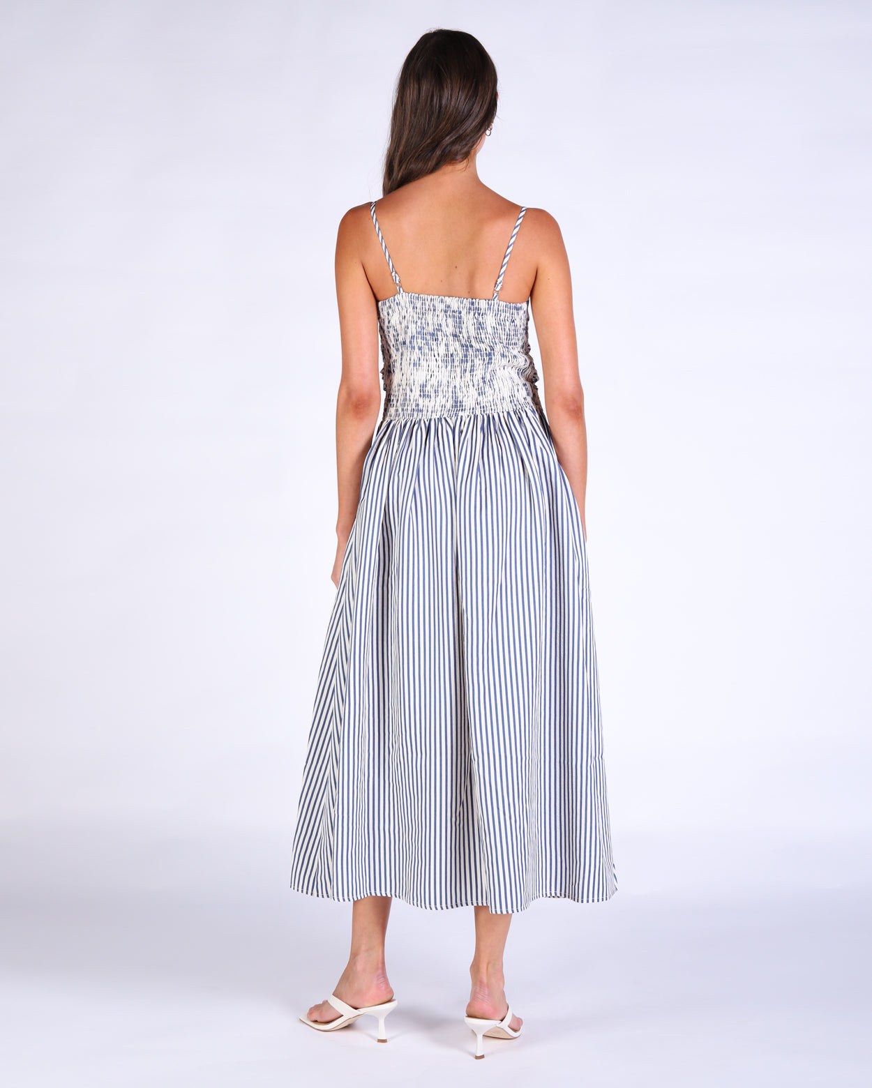 Torren Dress - Navy Stripe