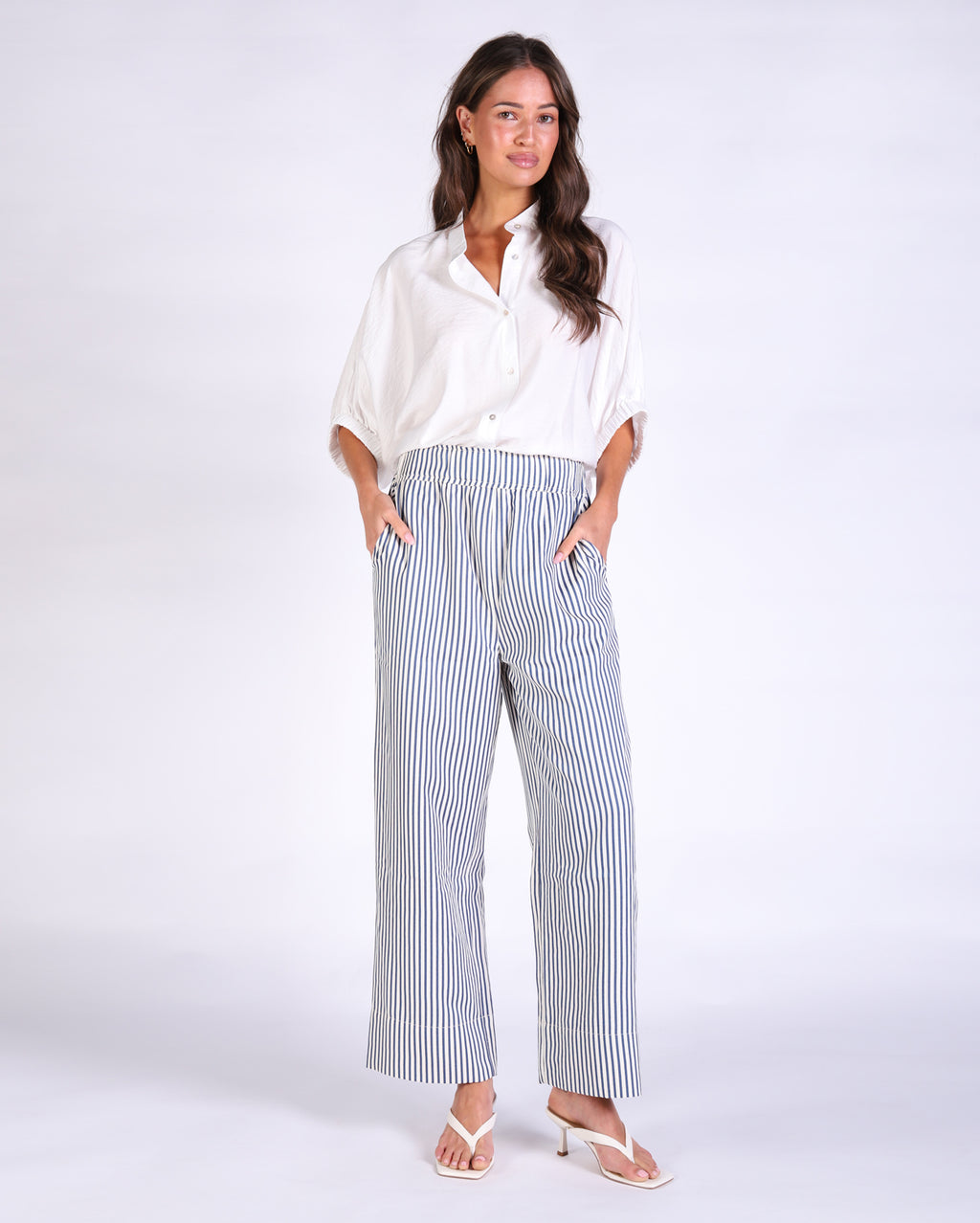 Torren Pant - Navy Stripe