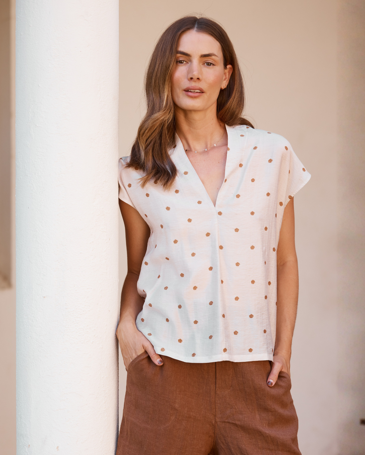Charlotte Top - Natural / Tan