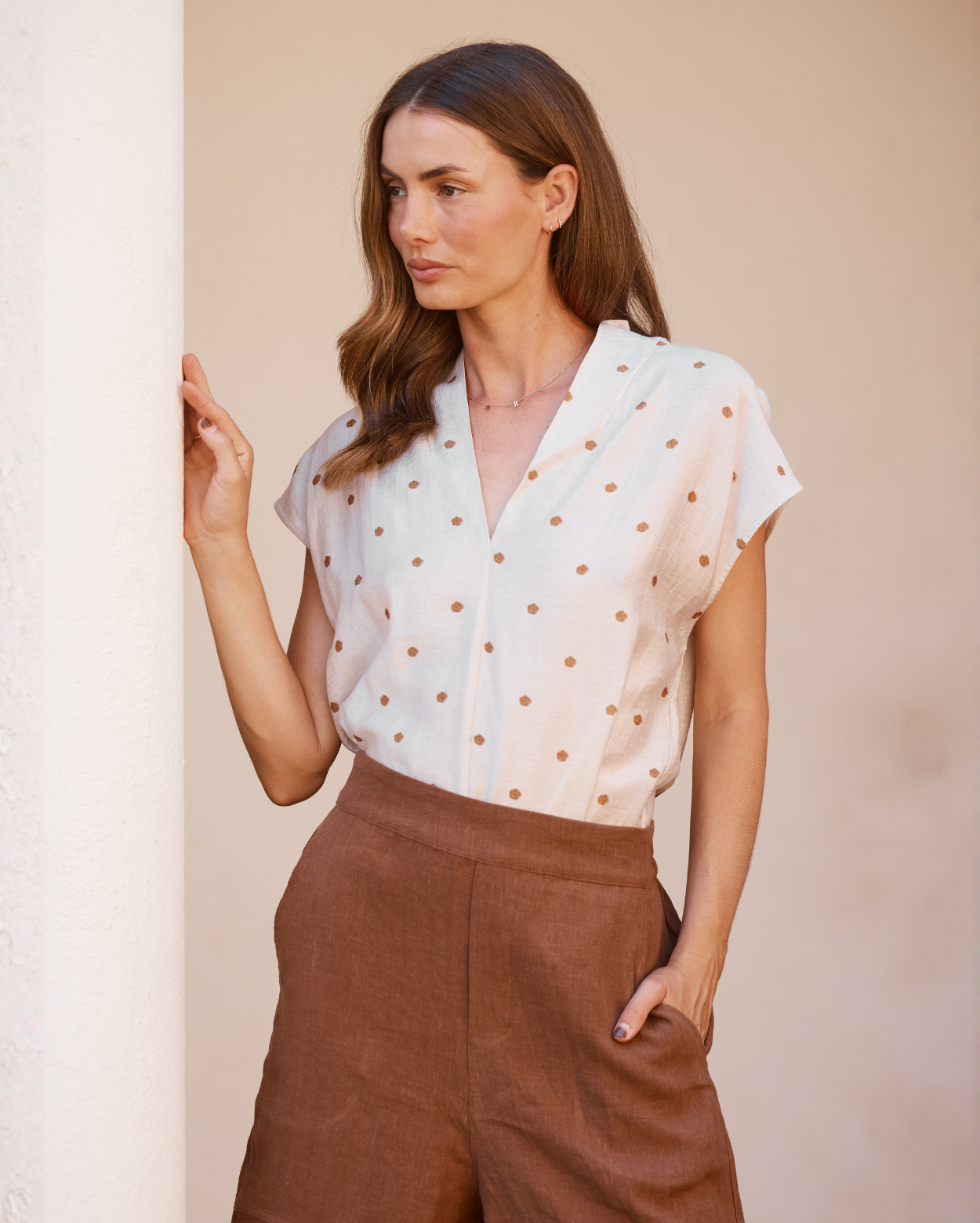 Charlotte Top - Natural / Tan