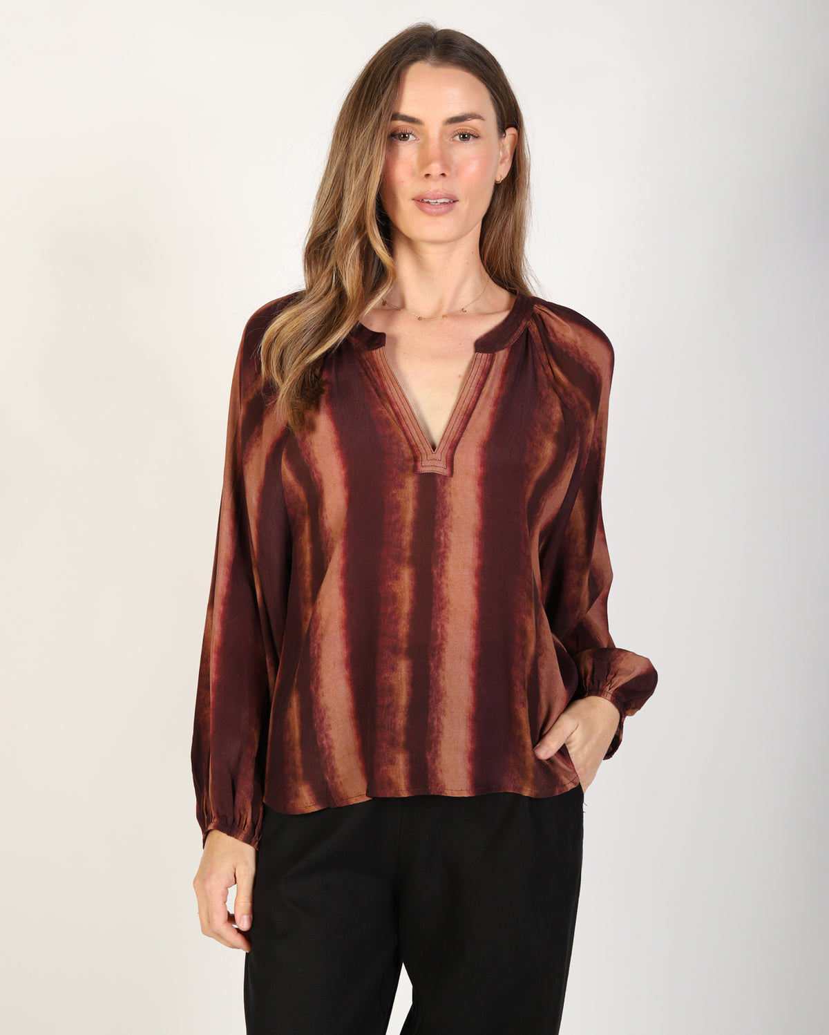 Natasha Top - Burgundy