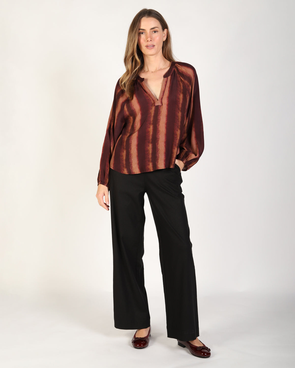 Natasha Top - Burgundy