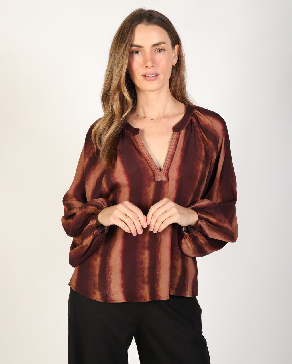 Natasha Top - Burgundy