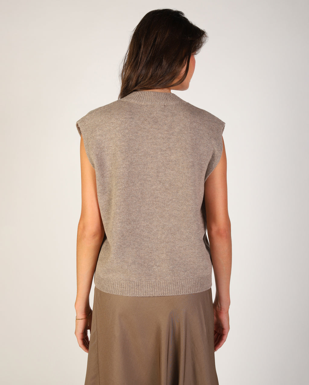 Olivia Knit Vest - Mocha