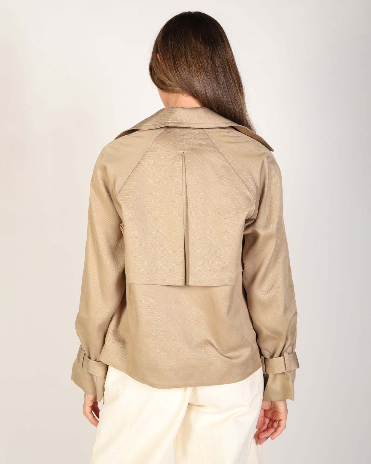 Lucie Cropped Trench - Camel