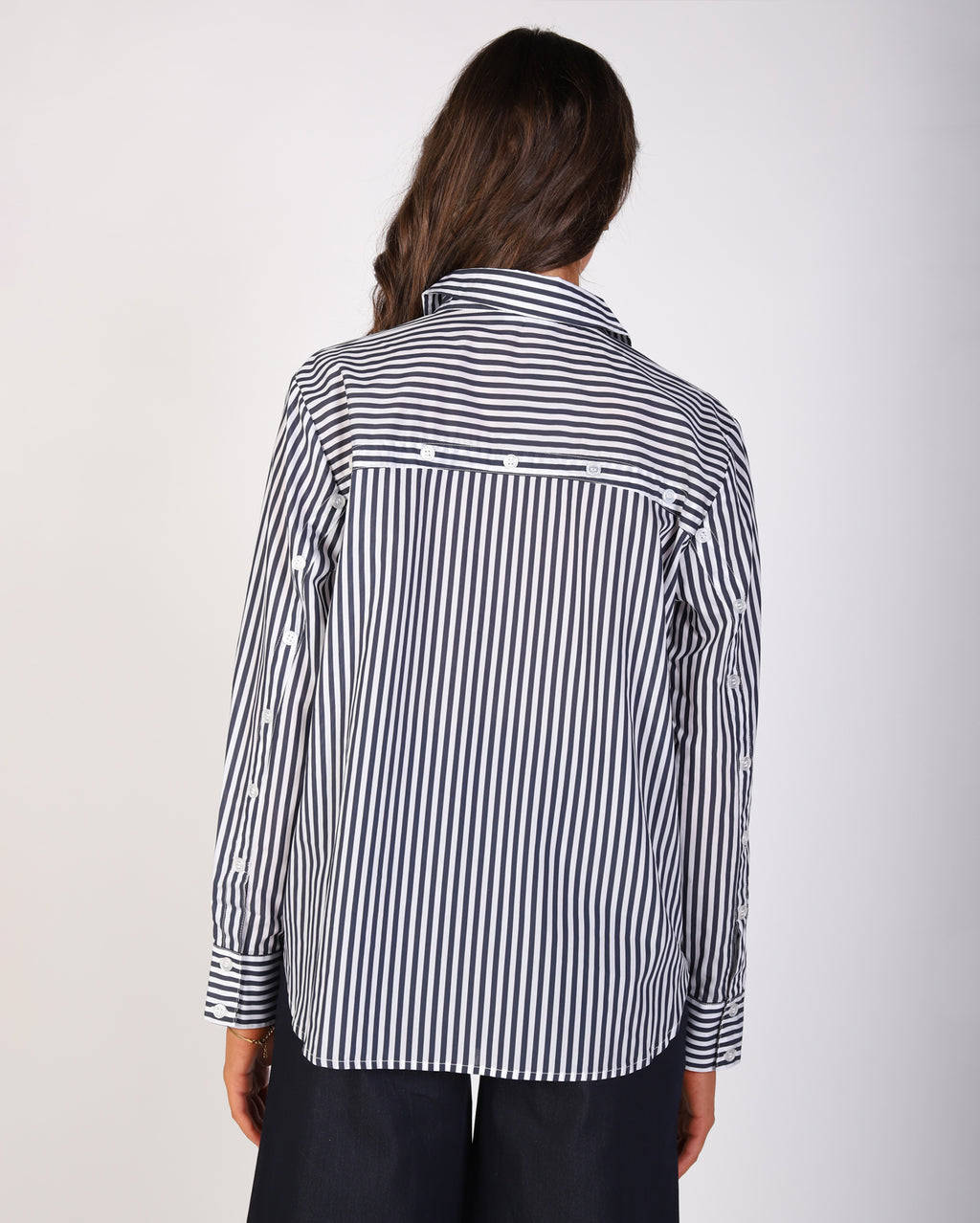 Olivia Stripe Shirt - Navy