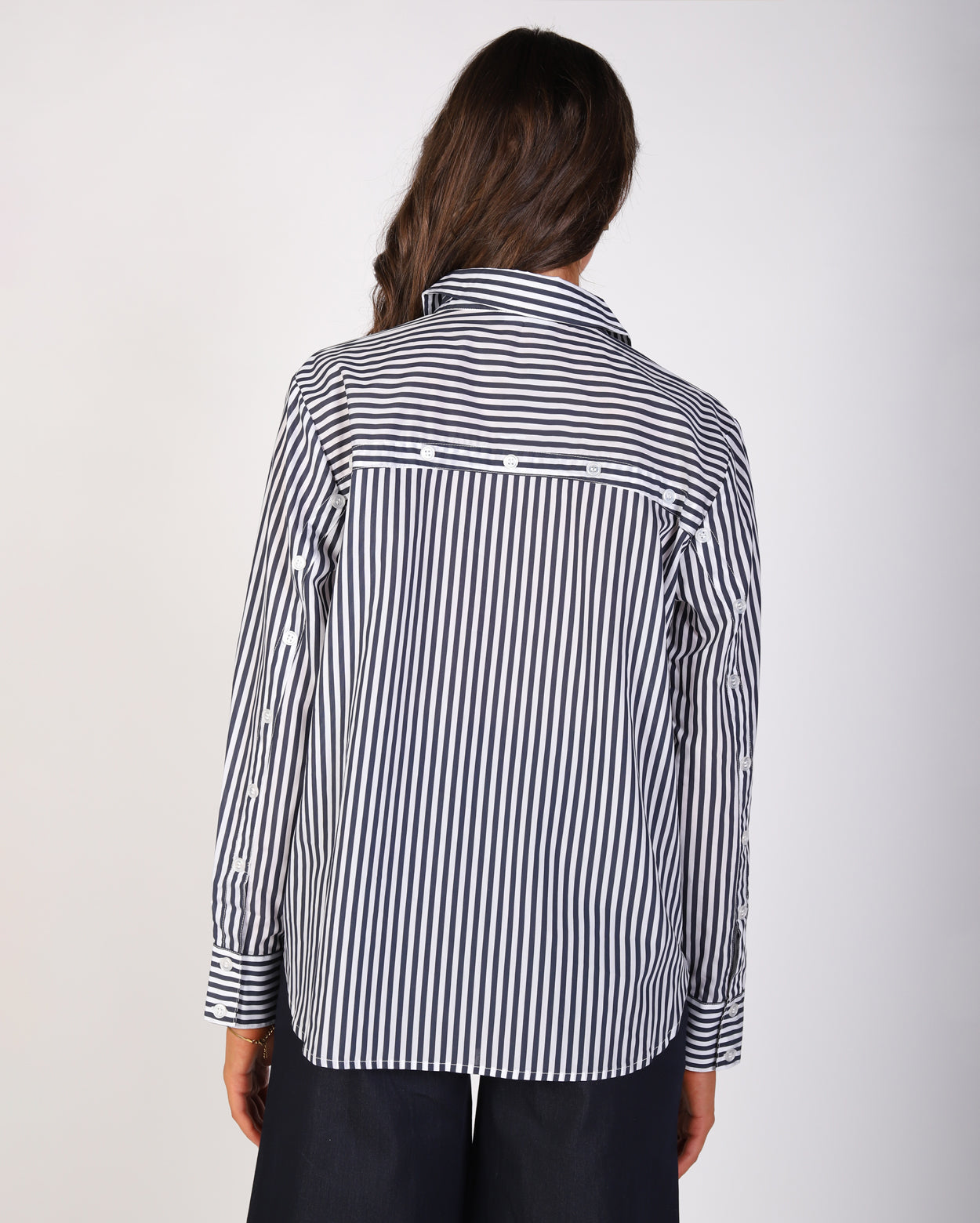Olivia Stripe Shirt - Navy