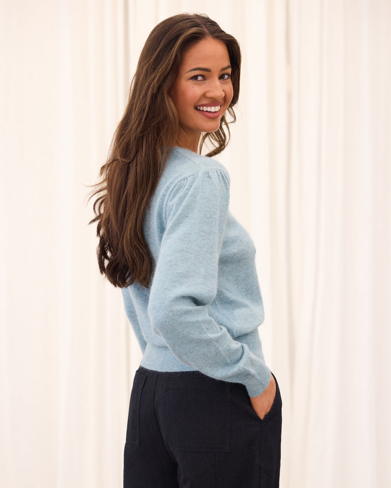 Etienne Crew Neck Jumper  - Seafoam