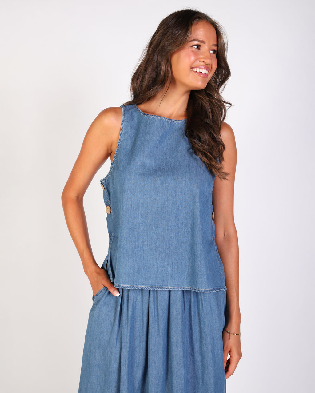 Melanie Top - Light Denim