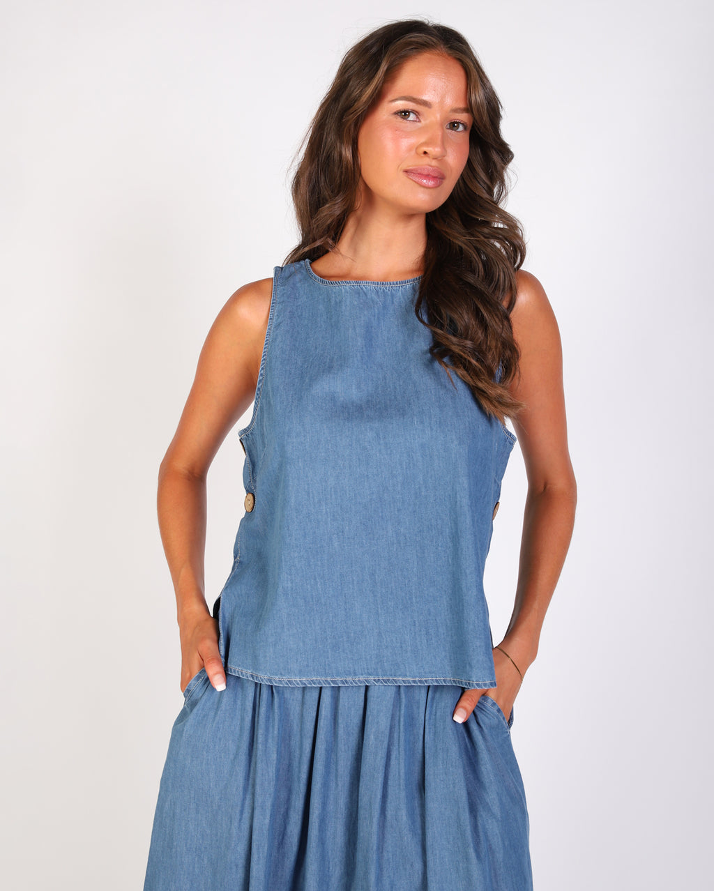 Melanie Top - Light Denim