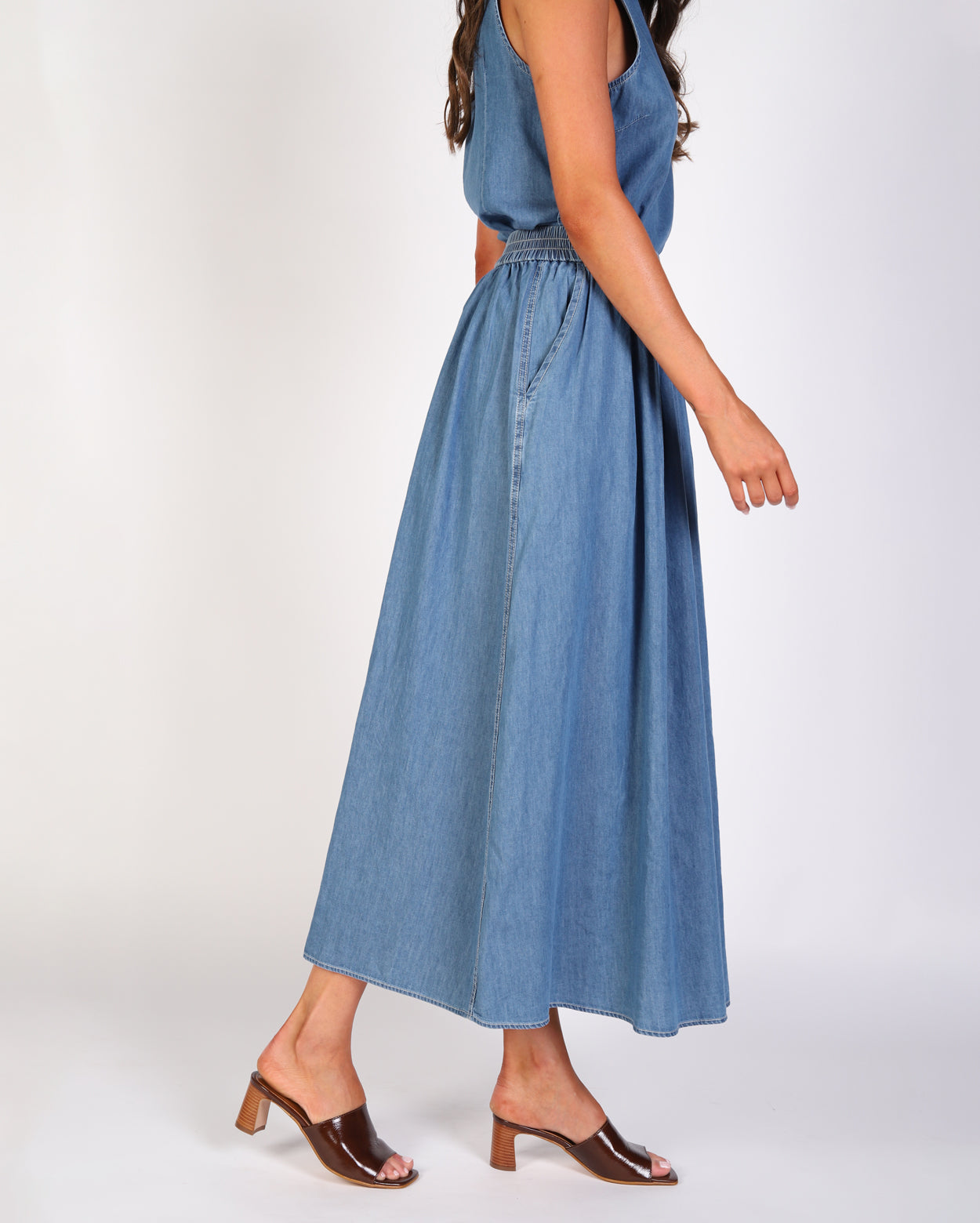 Emmy Denim Skirt - Light Denim