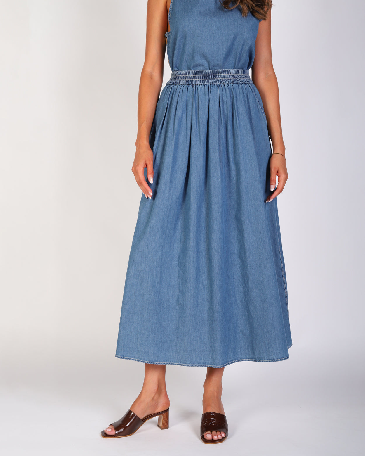Emmy Denim Skirt - Light Denim