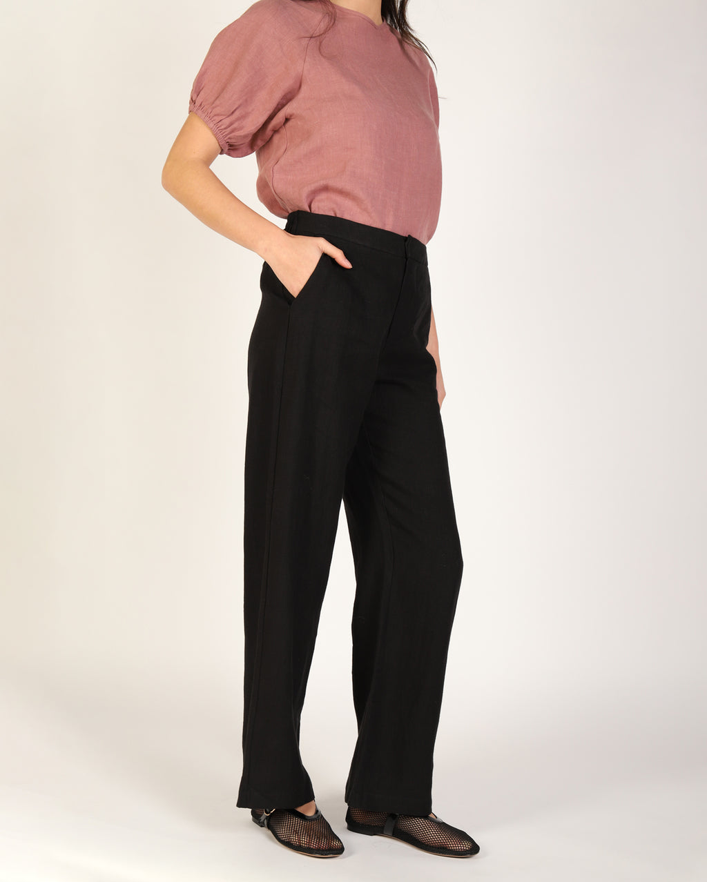 Lovella Linen Pant - Black