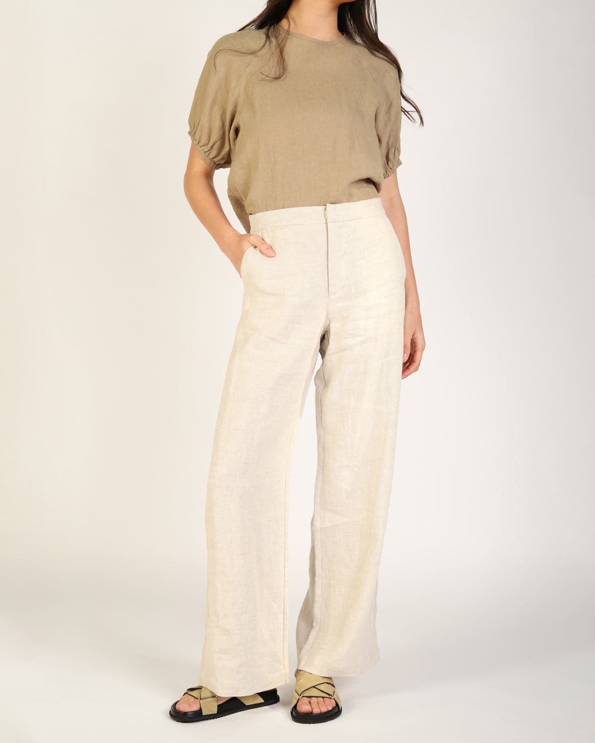 Lovella Linen Pant - Natural