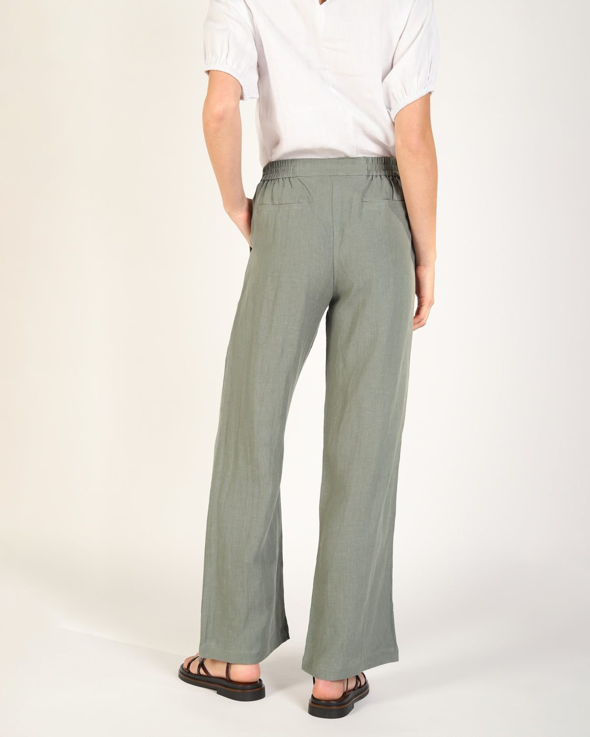 Lovella Linen Pant - Sage