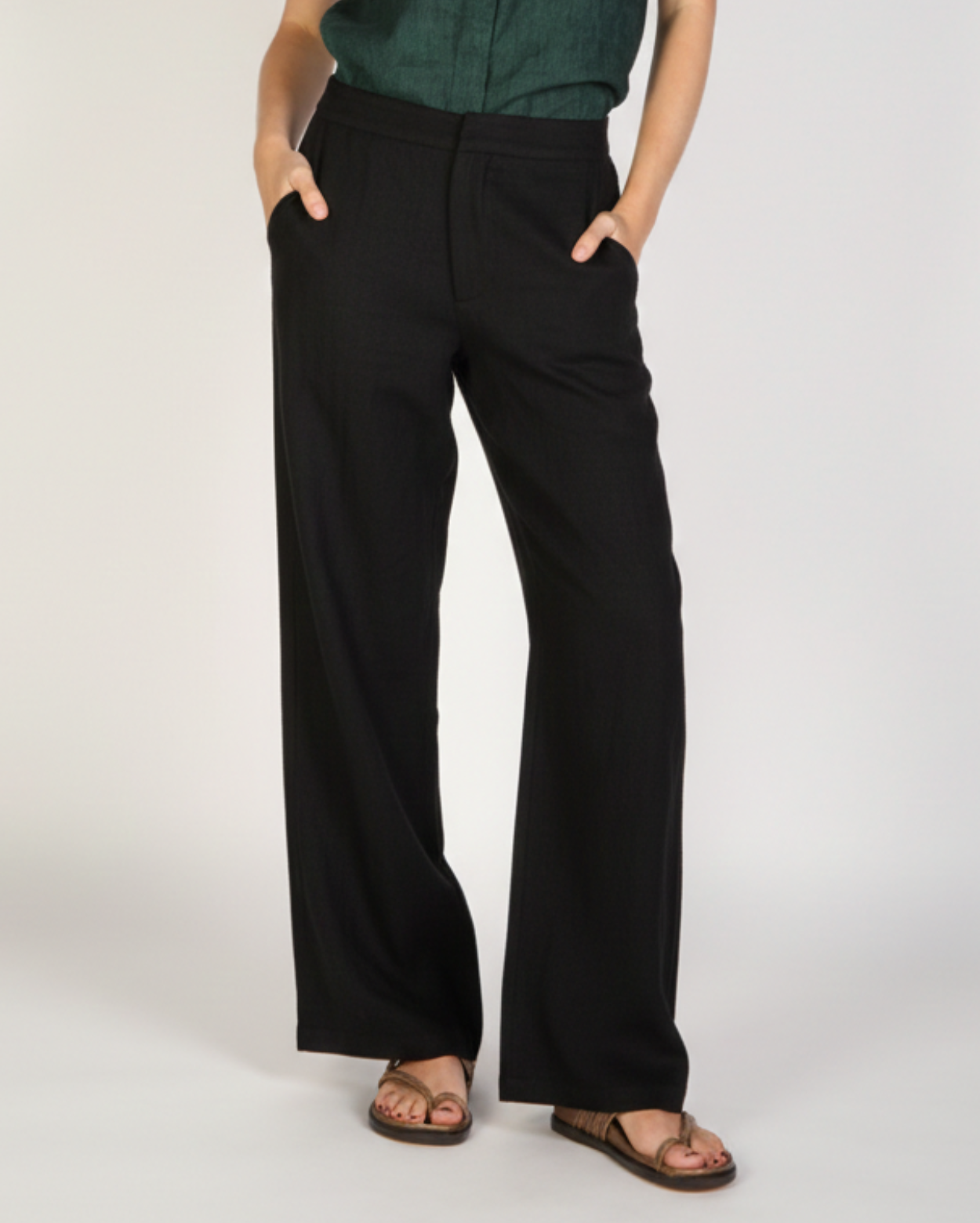 Lovella Linen Pant - Black
